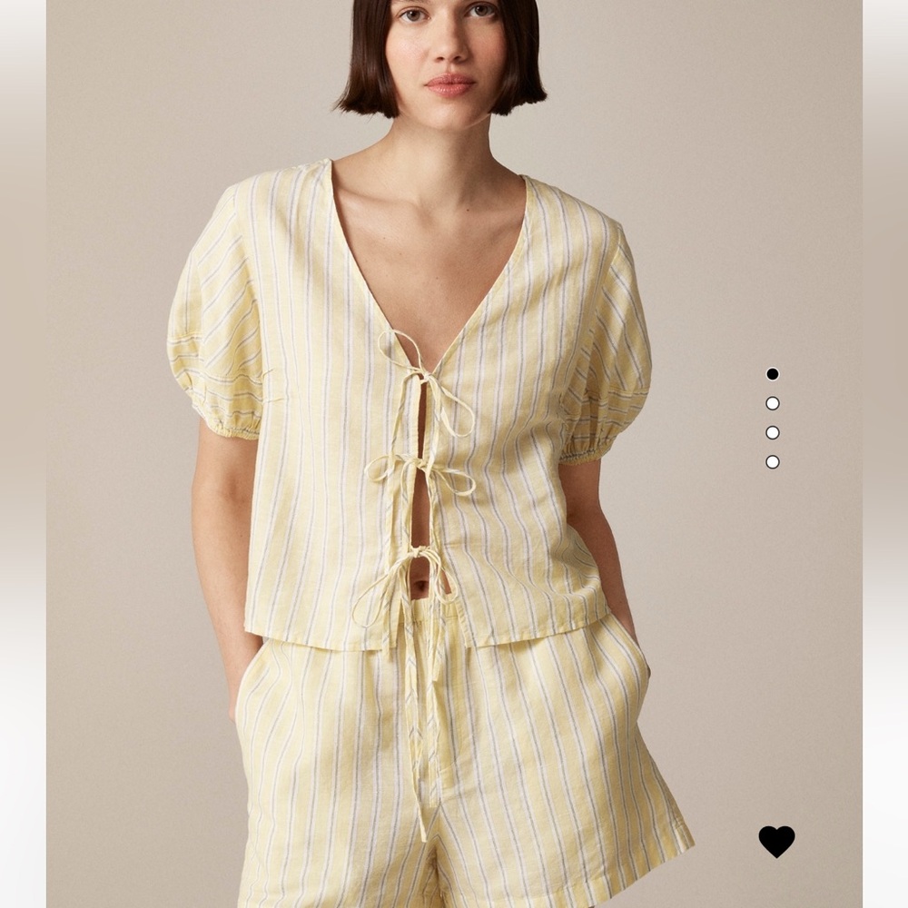 J crew linen pj set